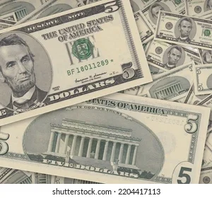 5 US Dollar Bills